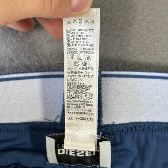 Diesel Beachwear Barrely Swim Trunks Mens S Red Logo Waist Drawstring Pockets - Picture 10 of 13